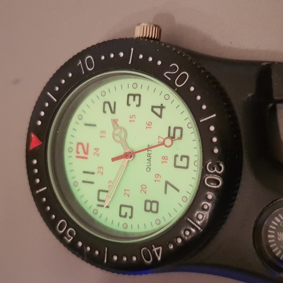 10/$20 Black/Luminescent Unisex Clip On Watch - Picture 4 of 4